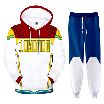 Anime My Hero Academia Million Conjunto de pantalones Sudadera con Capucha Estampada Unisex.